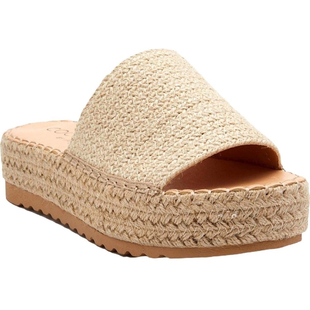 Natural Espadrille Platform Slide | Beach by Matisse Del Mar
